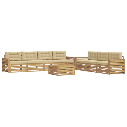 Utomhussoffset 8 st Vit och Beige