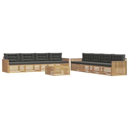 Utomhussoffset 9 st Vit och antracit Polyester
