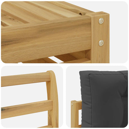 Utomhussoffset 9 st Vit och antracit Polyester