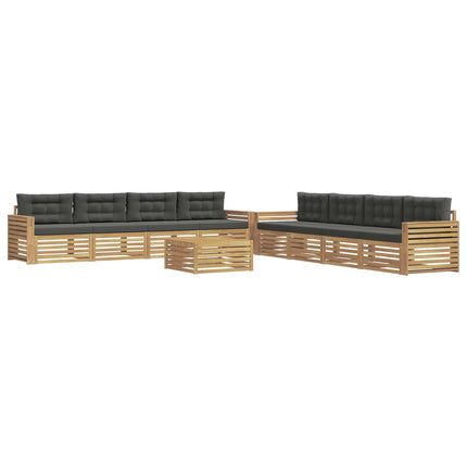 Utomhussoffset 9 pcs Vit och antracit