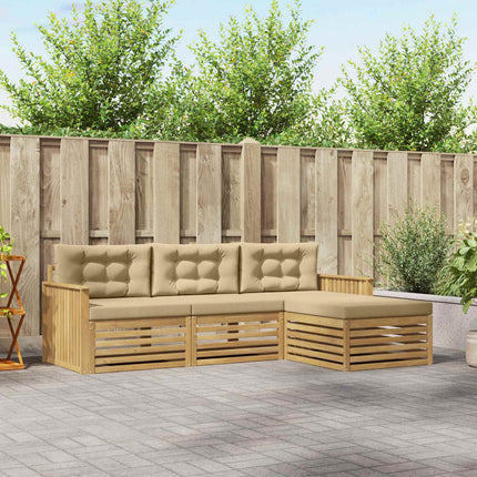 Utomhussoffset 4 st Vit och Beige