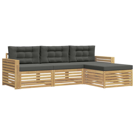 Utomhussoffset 4 pcs Vit och antracit