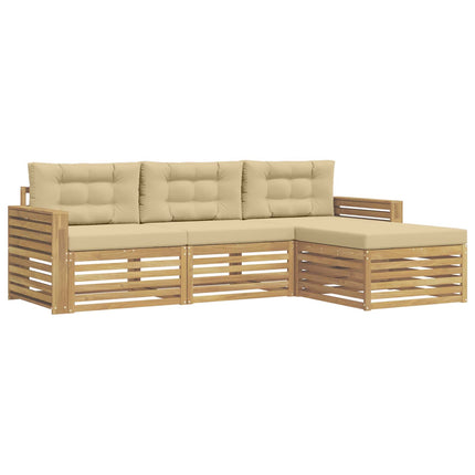 Utomhussoffset 4 st Vit och Beige