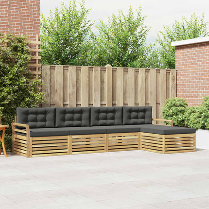 Utomhussoffset 5 pcs Vit och antracit