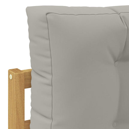 Utomhussoffset 4 st Vit och ljusgrå Polyester