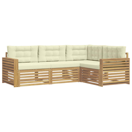 Utomhussoffset 4 pcs Vit och grädde 251,5 x 172,5 x 73 cm