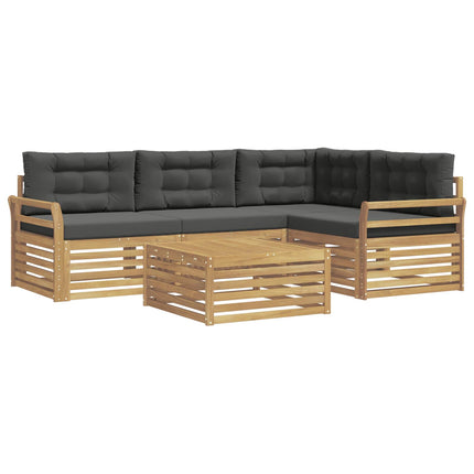 Utomhussoffset 5 st Vit och antracit Polyester