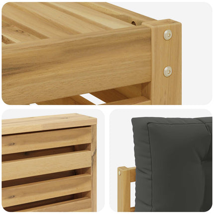 Utomhussoffset 5 st Vit och antracit Polyester
