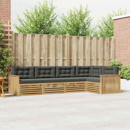 Utomhussoffset 5 st Vit och antracit Polyester
