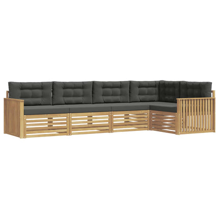Utomhussoffset 5 st Vit och antracit Polyester