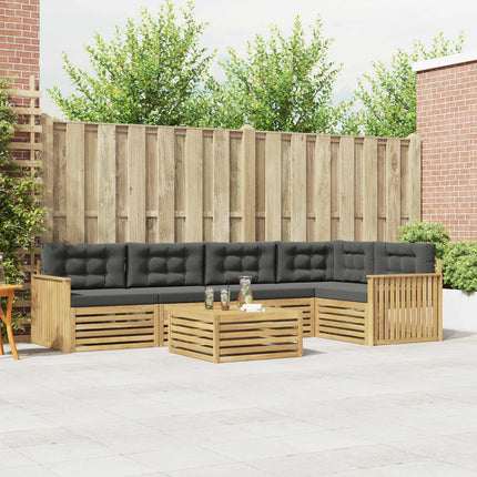 Utomhussoffset 6 st Vit och antracit Polyester