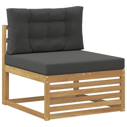 Utomhussoffset 6 st Vit och antracit Polyester