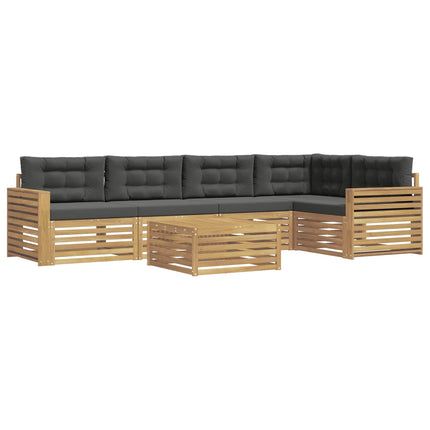 Utomhussoffset 6 st Vit och antracit Polyester