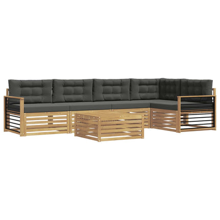 Utomhussoffset 6 st Vit och antracit Polyester