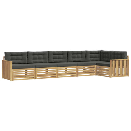 Utomhussoffset 6 st Vit och antracit Polyester