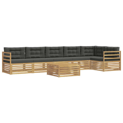 Utomhussoffset 7 st Vit och antracit Polyester
