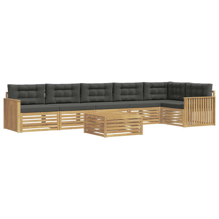 Utomhussoffset 7 st Vit och antracit Polyester
