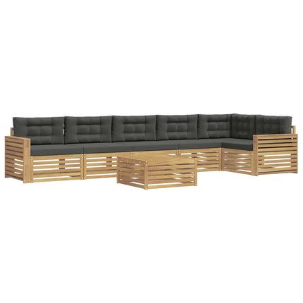 Utomhussoffset 7 st Vit och antracit Polyester