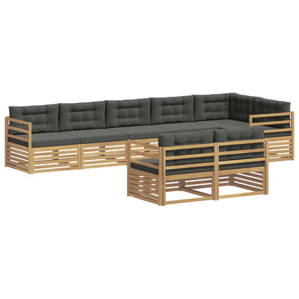 Utomhussoffset 8 st Vit och antracit Polyester