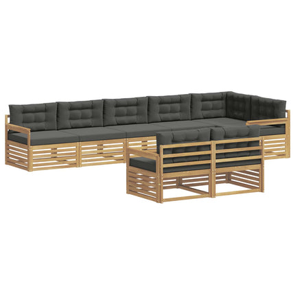 Utomhussoffset 8 st Vit och antracit Polyester