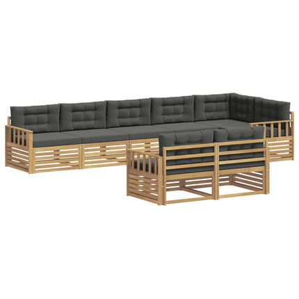 Utomhussoffset 8 st Vit och antracit Polyester