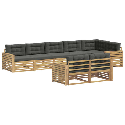 Utomhussoffset 8 st Vit och antracit Polyester