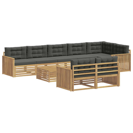 Utomhussoffset 9 st Vit och antracit Polyester