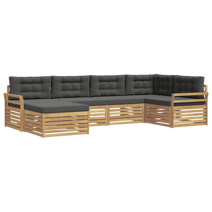 Utomhussoffset 6 st Vit och antracit Polyester