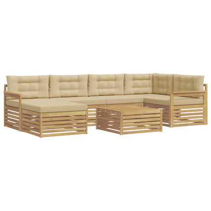 Utomhussoffset 7 st Vit och Beige