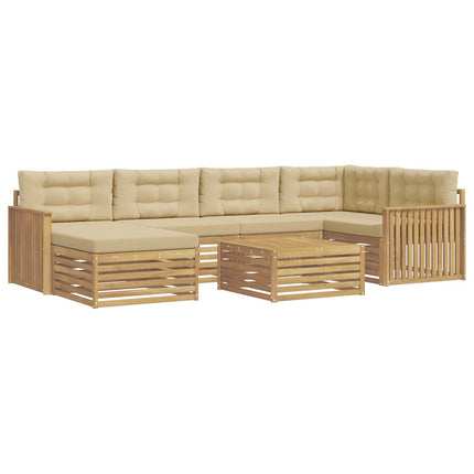 Utomhussoffset 7 st Vit och Beige
