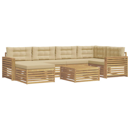 Utomhussoffset 7 st Vit och Beige