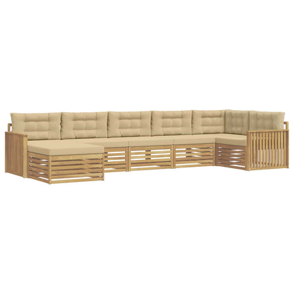 Utomhussoffset 7 st Vit och Beige