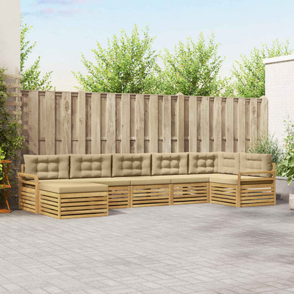 Utomhussoffset 7 st Vit och Beige