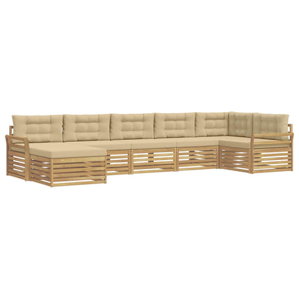 Utomhussoffset 7 st Vit och Beige
