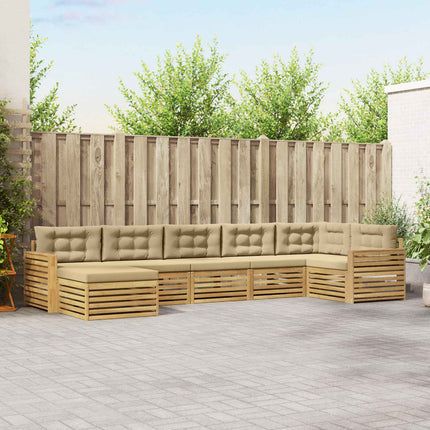 Utomhussoffset 7 st Vit och Beige