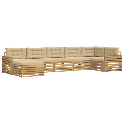 Utomhussoffset 7 st Vit och Beige