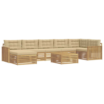 Utomhussoffset 8 st Vit och Beige