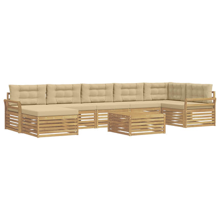 Utomhussoffset 8 st Vit och Beige