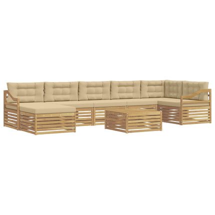 Utomhussoffset 8 st Vit och Beige