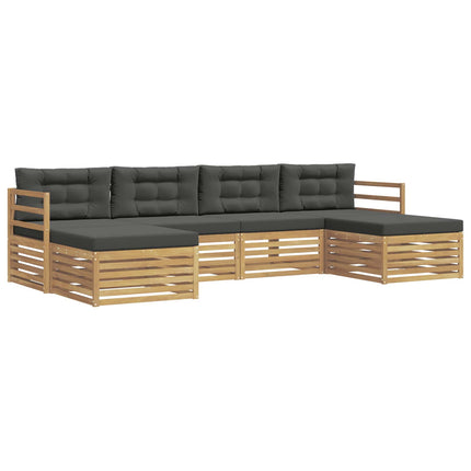 Utomhussoffset 6 pcs Vit och antracit 325 x 162,5 x 73 cm