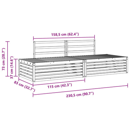 Utomhussoffset 3 Stycke