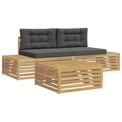 3 Stycke Utomhussoffset Polyester Vit