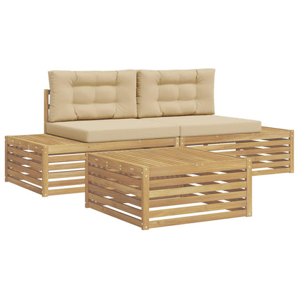 3 Stycke Utomhussoffset Polyester Vit