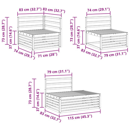 Soffgrupper 5 Stycke 277,5 x 198,5 x 73 cm