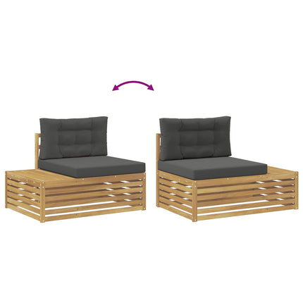 5 Stycke Utomhussoffset Polyester Vit