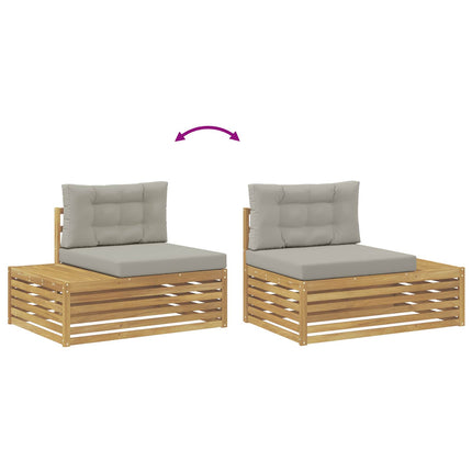 6 Stycke Utomhussoffset Polyester Vit
