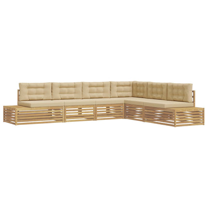 6 Stycke Utomhussoffset Polyester Vit