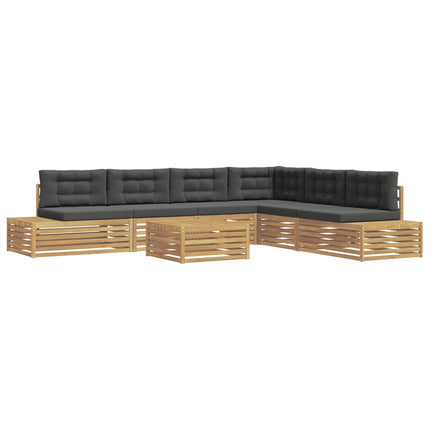 7 Stycke Utomhussoffset Polyester Vit