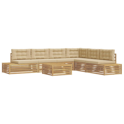8 st Utomhussoffset Polyester Vit