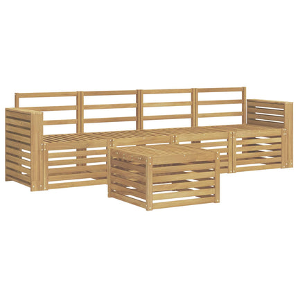 Utomhussoffset 5 pcs Vit Massivt Akaciaträ